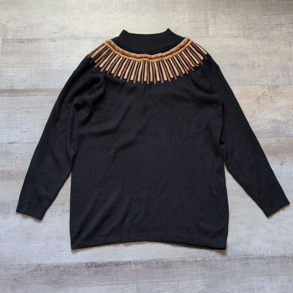 Vtg IB Diffusion Sweater Black Size M